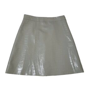 Oak + Fort Snakeskin Faux Leather Mini Skirt Sz S